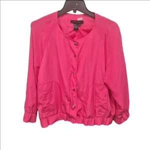 Sandro The Shocking Pink Button-Up Blazer Jacket